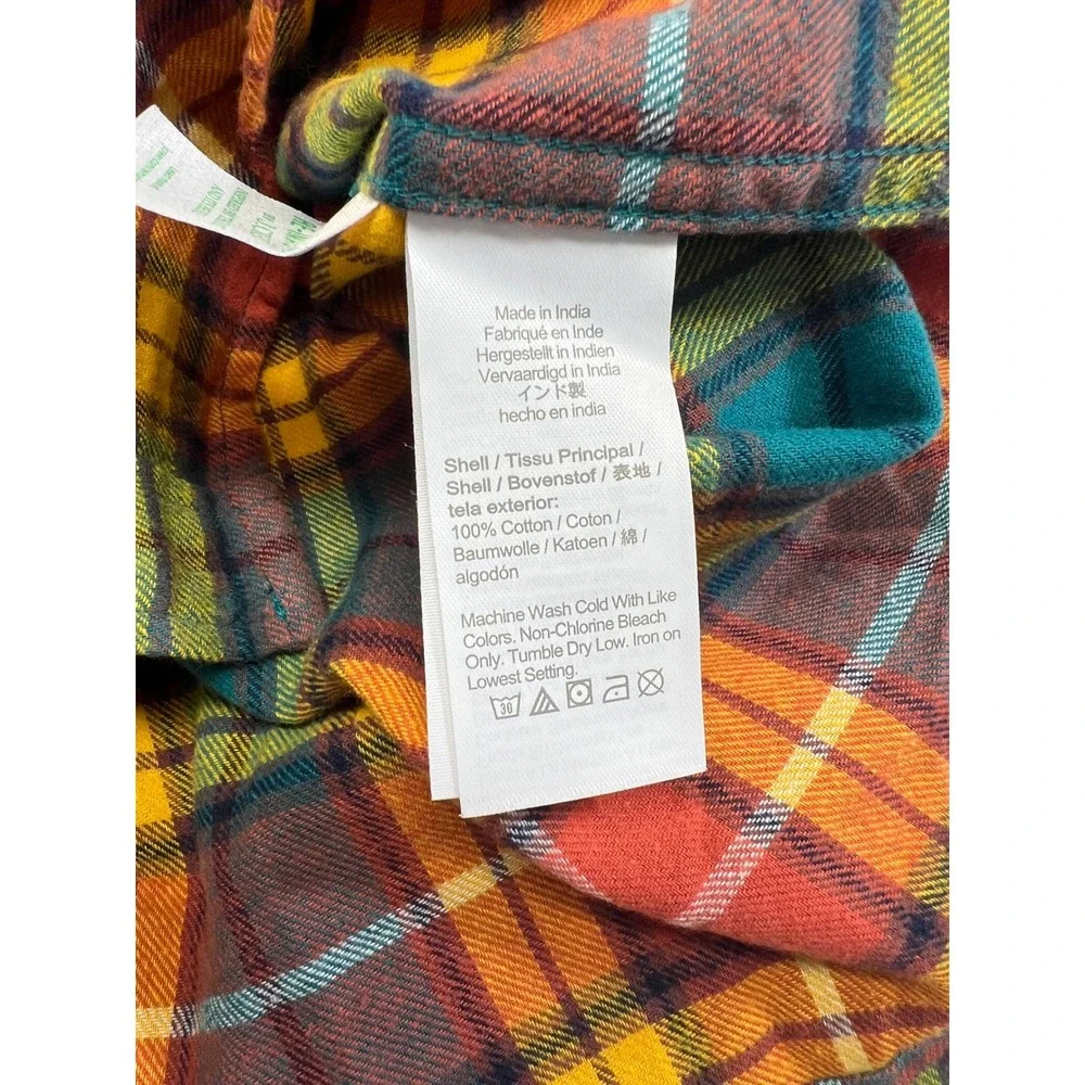 J.Crew Re-Imagined Flannel Shirt Mens L Plaid Button Up‎ Long Sleeve